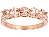 Peach Morganite 18k Rose Gold Over Sterling Silver Ring 0.94ctw