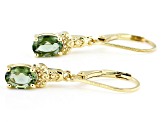 Moldavite 18k Yellow Gold Over Sterling Silver Earrings 1.05ctw