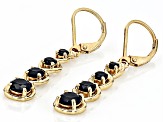 Black Spinel 18k Yellow Gold Over Sterling Silver Dangle Earrings 1.88ctw