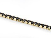 Black Spinel 18k Yellow Gold Over Sterling Silver Bracelet 12.07ctw