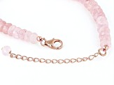 Pink Morganite 18K Rose Gold Over Sterling Silver Beaded Bracelet