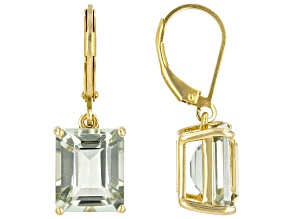 Prasiolite 18k Yellow Gold Over Sterling Silver Earrings 7.09ctw