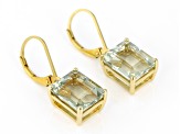 Prasiolite 18k Yellow Gold Over Sterling Silver Earrings 7.09ctw