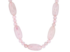 Rose Quartz 18k Yellow Gold Over Sterling Silver Necklace