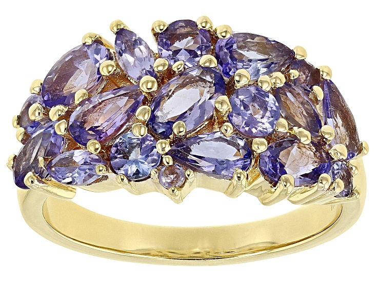 GP Italian Garden Collection Tanzanite and Multi Gemstone Floral store Ring in Vermeil Yellow Gold Over Sterling Silver 1.15 ctw