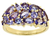 Tanzanite 18k Yellow Gold Over Sterling Silver Ring 2.29ctw