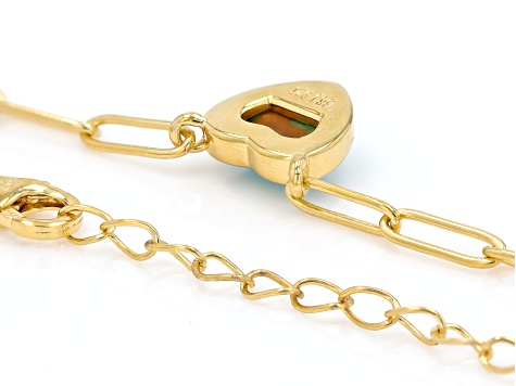 Sleeping Beauty Turquoise 18k Yellow Gold Over Sterling