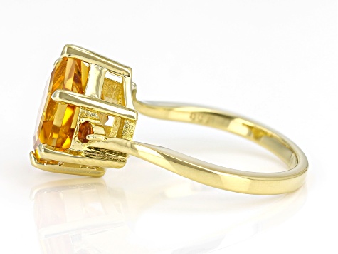 Yellow Citrine 18k Yellow Gold Over Sterling Silver Ring 3.67ctw