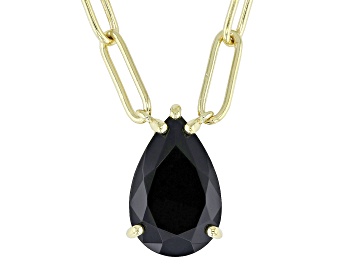 Picture of Black Spinel 18k Yellow Gold Over Sterling Silver Necklace 4.20ct