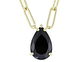 Black Spinel 18k Yellow Gold Over Sterling Silver Necklace 4.20ct