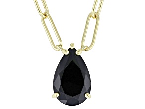 Black Spinel 18k Yellow Gold Over Sterling Silver Necklace 4.20ct