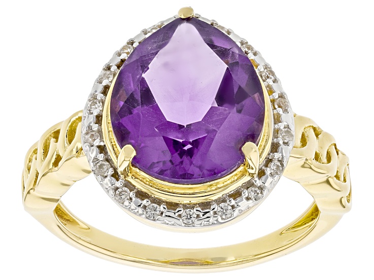 JEWELS - A！ Tanzanite 18k Yellow Gold Over Sterling Silver Ring 1.43ctw