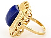 Lapis Lazuli 18k Yellow Gold Over Sterling Silver Ring