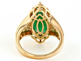 Green Onyx 18k Yellow Gold Over Sterling Silver Solitaire Ring