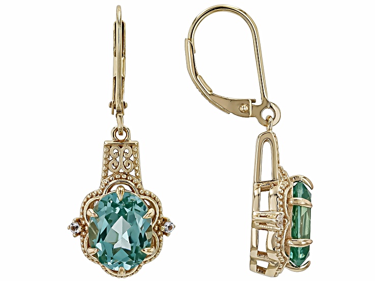 新品7INCH AL GREEN CUT CREATOR$ EDIT Green Lab Spinel With White Lab Sapphire 18k Yellow Gold