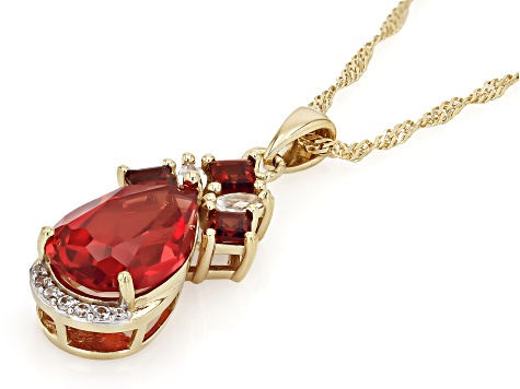 パルフェット Lace Limitation~GIFT Lab Padparadscha Sapphire, Garnet, Zircon 18k Yellow Gold