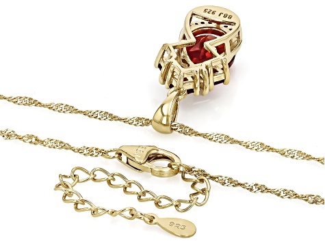 Lab Padparadscha Sapphire, Garnet, Zircon 18k Yellow Gold