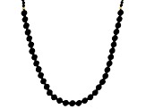 Black Spinel 18k Yellow Gold Over Sterling Silver Graduated Necklace 87.00ctw