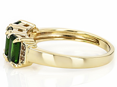 10K Gold Chrome Diopside white fashion Zircon ring