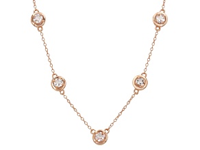 Peach Morganite 18k Rose Gold Over Sterling Silver Necklace 1.13ctw