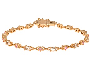 Peach Morganite 18k Rose Gold Over Sterling Silver Bracelet 2.04ctw