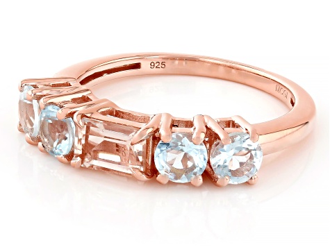 Peach Morganite 18k Rose Gold Over Sterling Silver Ring 1.16ctw
