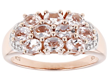 Peach Morganite 10k Rose Gold Ring 5.34ctw