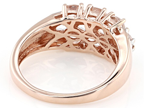 ◆もち◆ Peach Morganite 18k Rose Gold Over Sterling Silver Ring 1.33