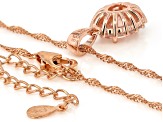 115th Anniversary Peach Morganite 18k Rose Gold Over Sterling Silver Pendant With Chain 1.74ctw