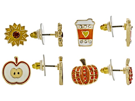 Antiqued Gold Tone Multicolor Crystal Pearl Simulant