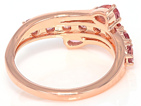 ◆苺◆ Multi Garnet 18k Yellow Gold Over Sterling Silver Ring 0.43