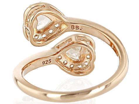 Morganite With White Zircon 18k Rose Gold Over Sterling