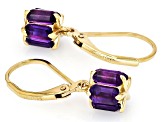 Purple Amethyst 18k Yellow Gold Over Sterling Silver Earrings 2.60ctw