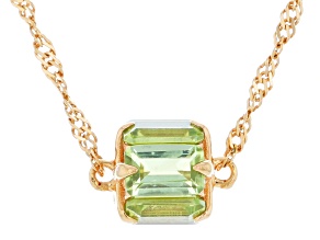 Peridot 18k Yellow Gold Over Sterling Necklace 2.50ctw