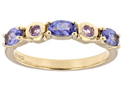 18k Yellow Gold Over Bronze 2mm Stackable Band Ring