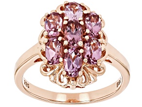 Color Shift Garnet 18k Rose Gold Over Sterling Silver Ring 1.75ctw