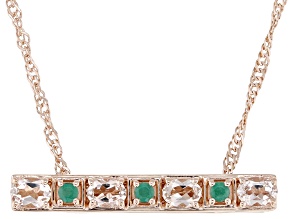 Peach Morganite 18k Rose Gold Over Sterling Silver Pendant With Chain 0.64ctw