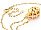Color Change Zandrite(R) With White Zircon 18k Yellow Gold Over Silver Pendant With Chain 7.24ctw