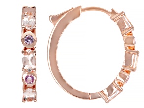 Peach Morganite 18k Rose Gold Over Sterling Silver Earrings 1.29ctw