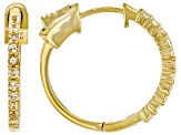 Orange Imperial Topaz 18K Yellow Gold Over Sterling Silver Hoop Earrings 0.66ctw