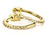 Orange Imperial Topaz 18K Yellow Gold Over Sterling Silver Hoop Earrings 0.66ctw