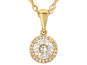 Strontium Titanate 18k Yellow Gold Over Sterling Silver Pendant With Chain 1.96ctw
