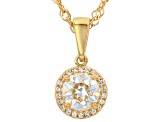 Strontium Titanate 18k Yellow Gold Over Sterling Silver Pendant With Chain 1.96ctw