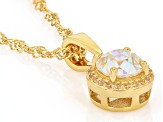 Strontium Titanate 18k Yellow Gold Over Sterling Silver Pendant With Chain 1.96ctw