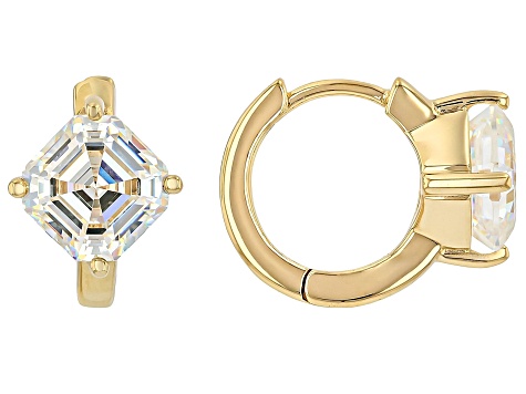 Strontium Titanate 18k Yellow Gold Over Sterling Silver Hoop Earrings 4.80ctw