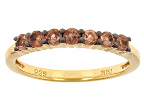 Brown Andalusite 18K Yellow Gold Over Sterling Silver Ring 0.35ctw