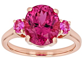 Cranberry Zandrite(R) 18k Rose Gold Over Sterling Silver Ring 5.98ctw