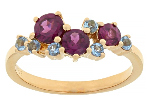 Vita Jewel ⭐︎ガーディアン⭐︎ Grape Color Rhodolite 18K Yellow Gold Over Sterling Silver Ring