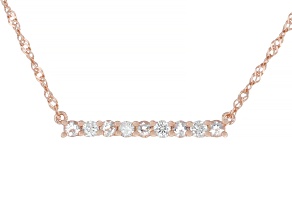 Morganite 18k Rose Gold Over Silver Pendant with Chain 0.55ctw