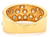 Multi Topaz 18K Yellow Gold Over Silver Ring 0.86ctw